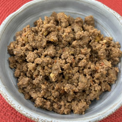 Carne moída molhadinha
